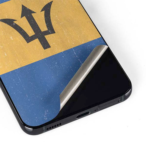 Barbados Flag Distressed Galaxy S22 Plus Skin